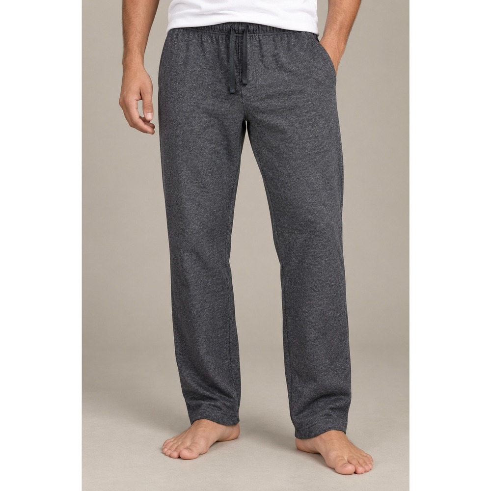 Eddie Bauer Lounge Pants Large Gray Heathered Cotton Blend Pajama Sweatpants